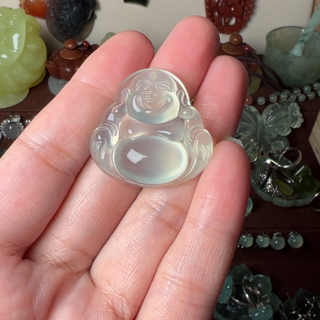 蛇纹石玉吊坠(赠链)未镶嵌大*