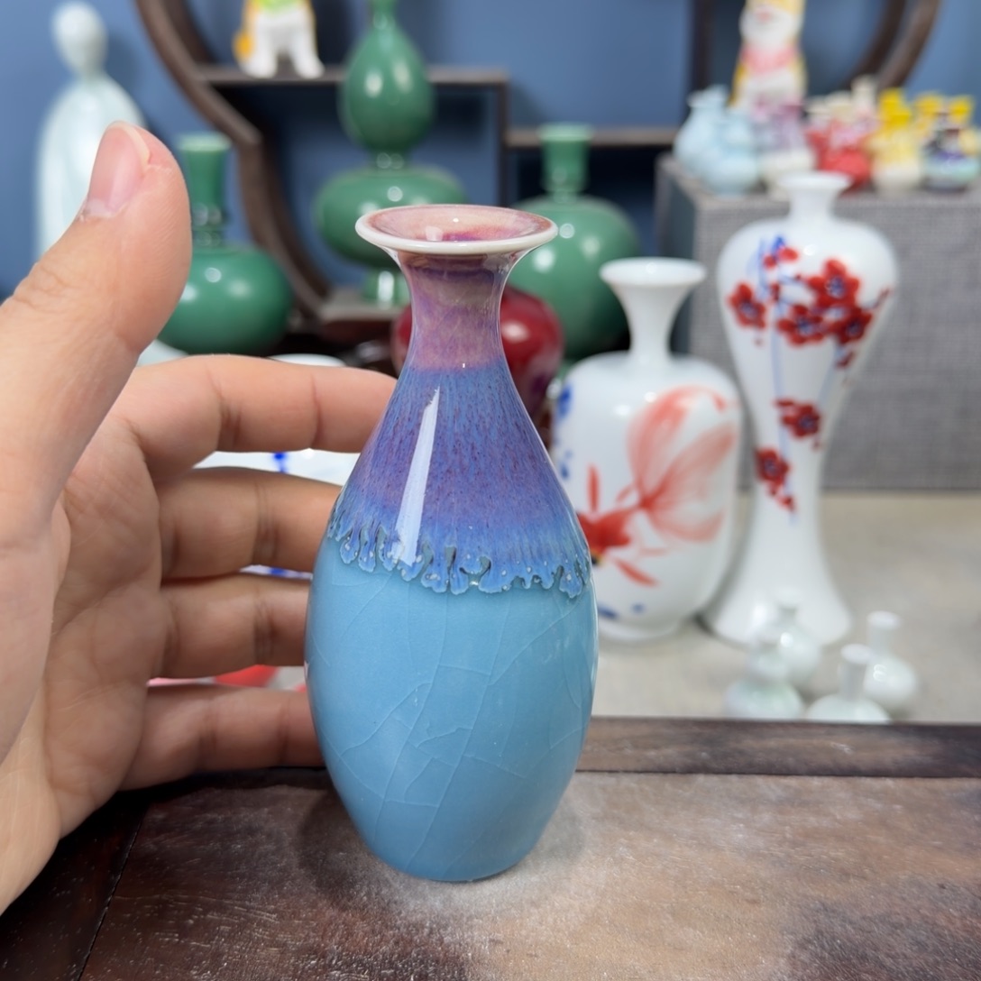 陶瓷手工小花器摆件