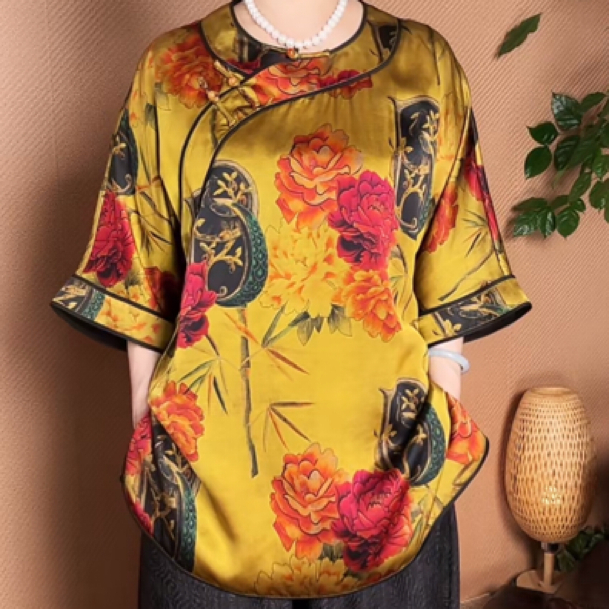 【惠妃】8038新款香云纱太太服