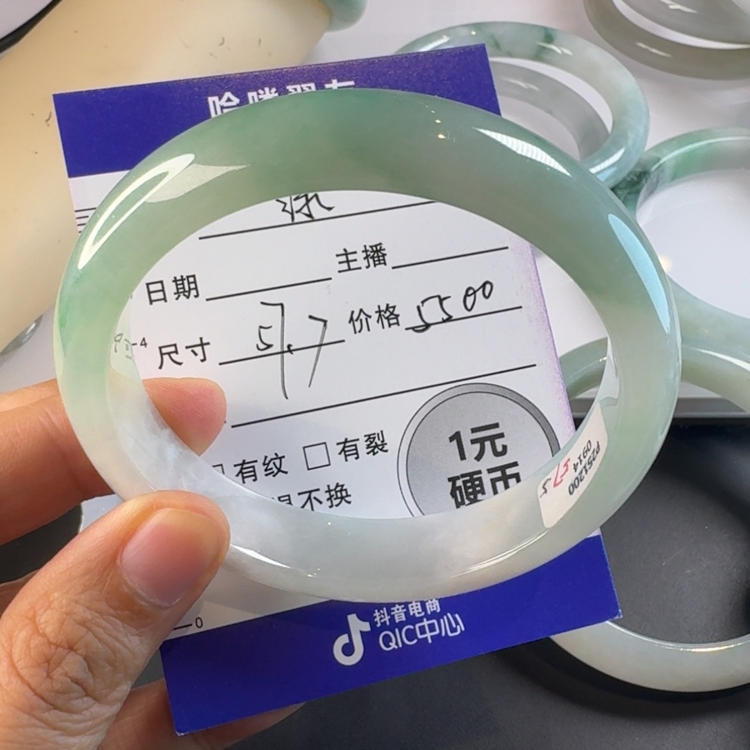 绿***萝翡翠未镶嵌手镯手镯