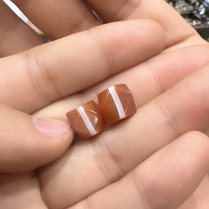 玛瑙/玉髓珠宝半成品未镶嵌斜对角12MM