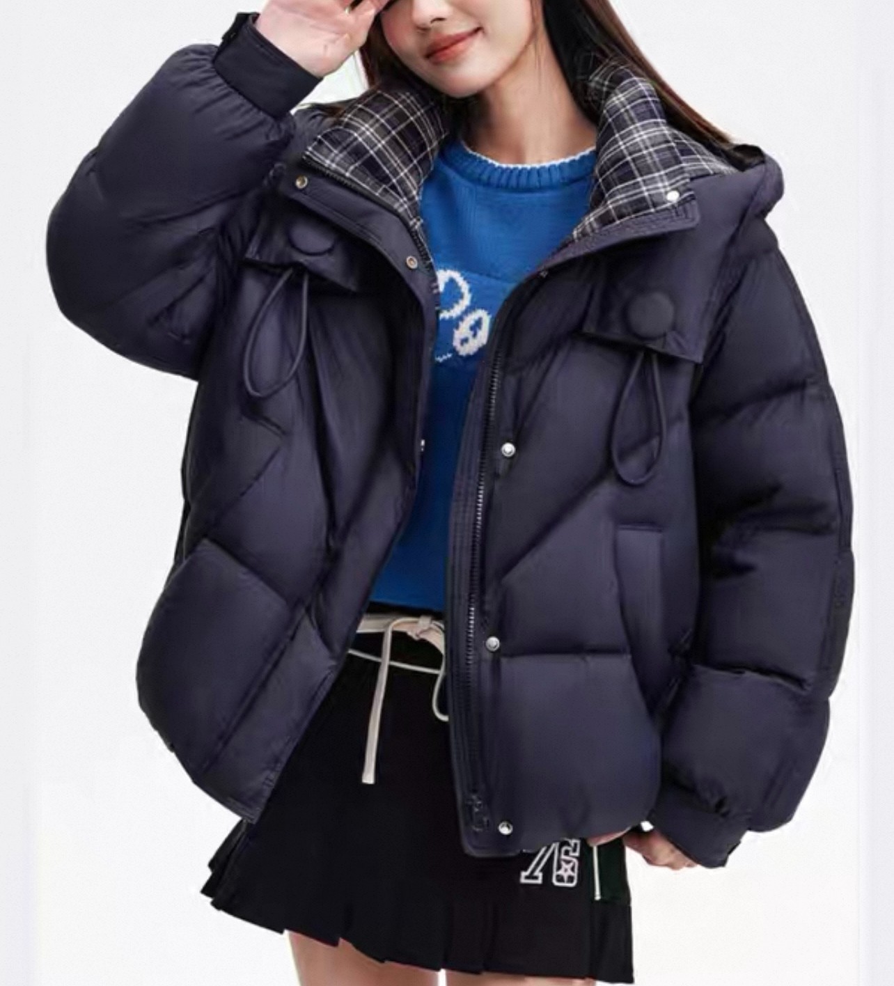 福利宠粉  帽子可脱卸 加厚连帽短款羽绒服女  冬季新款         