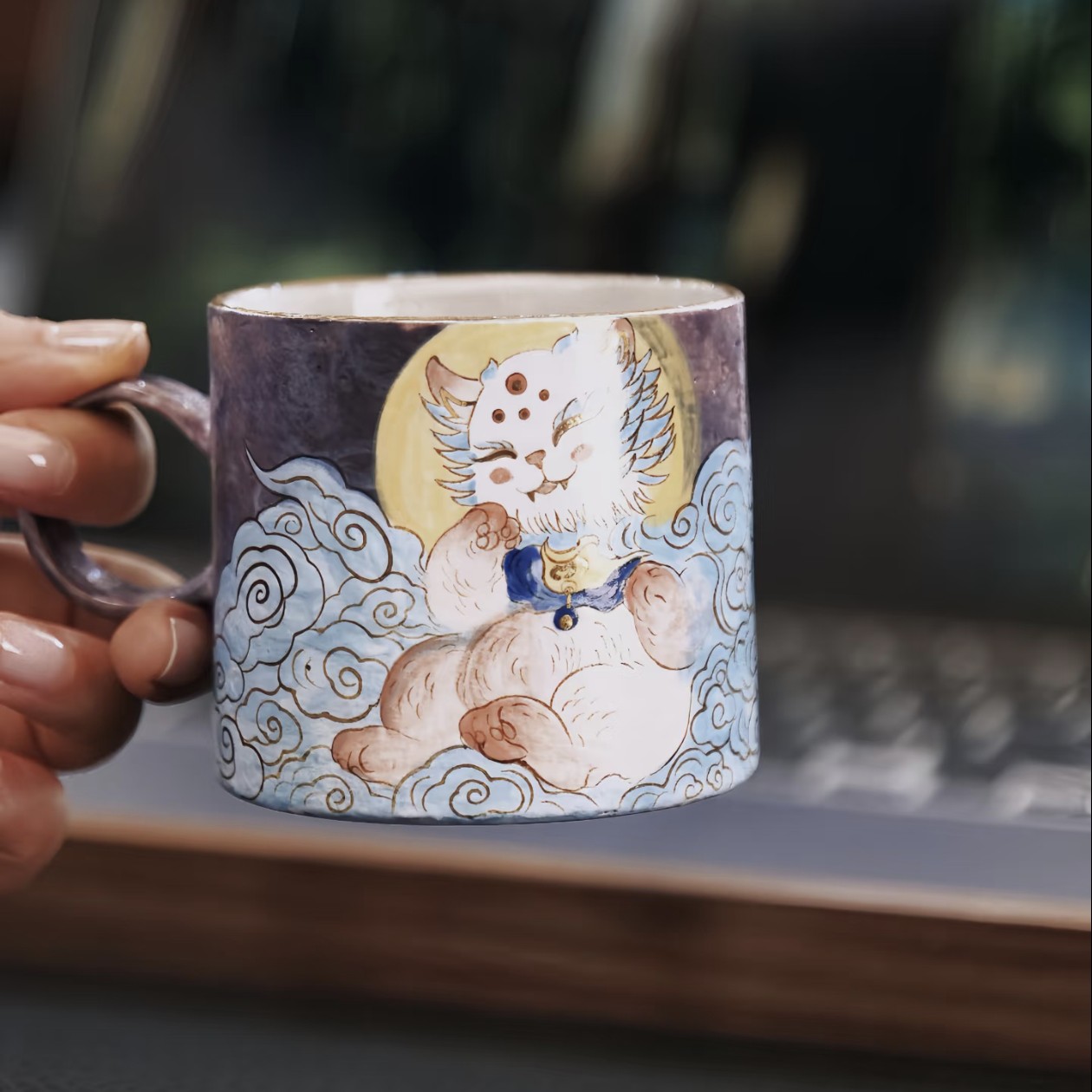 无瘾设计师款绯绯马克杯山海经咖啡杯250ml左右茶杯家用