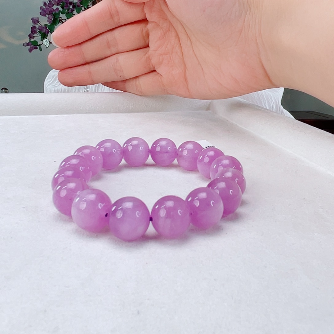 辉石手链未镶嵌紫锂辉12.3