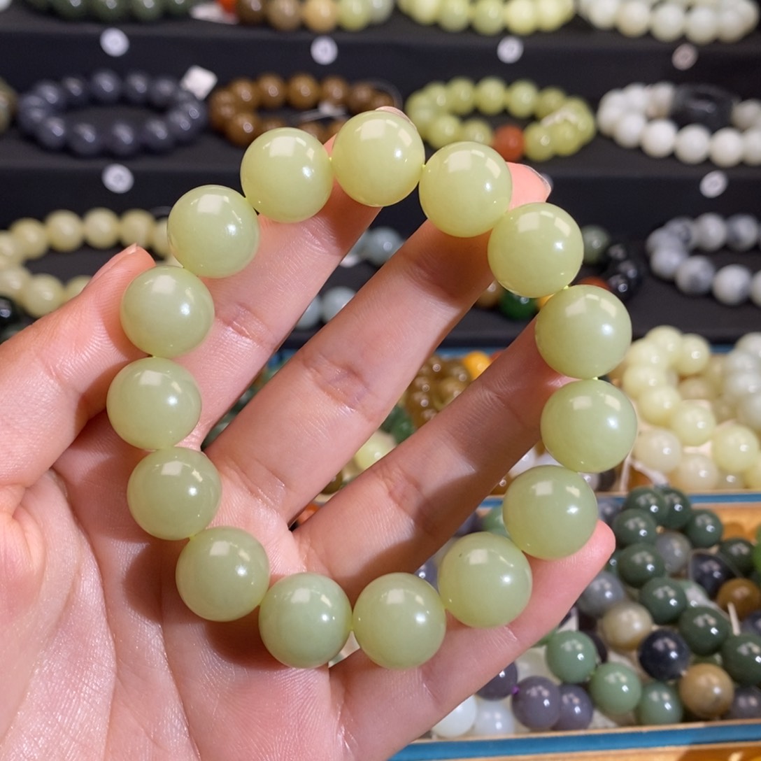 和田玉手串未镶嵌W 14