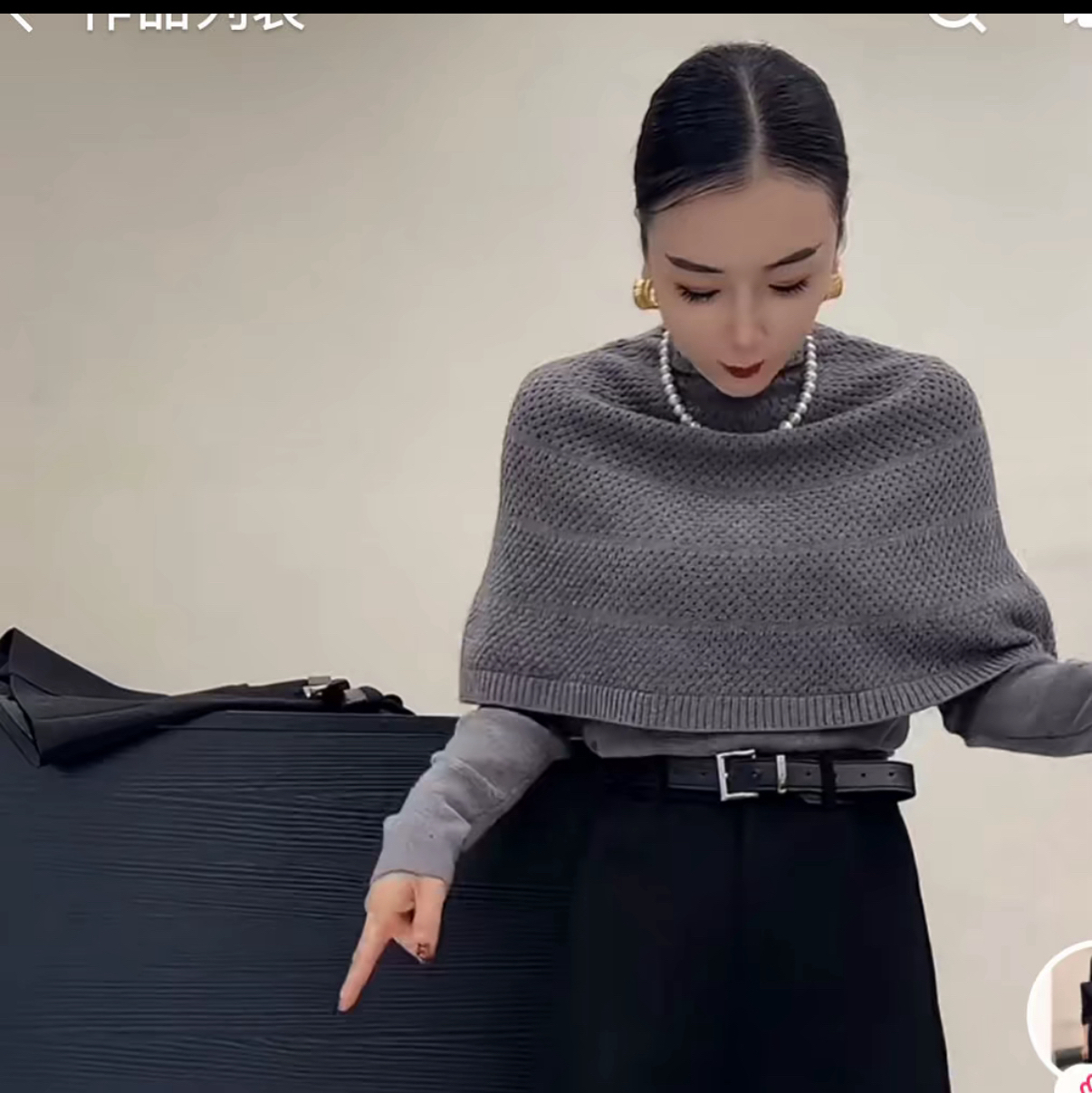 883气质设计感百搭时髦肌理感立领披肩小圆领针织衫套装11