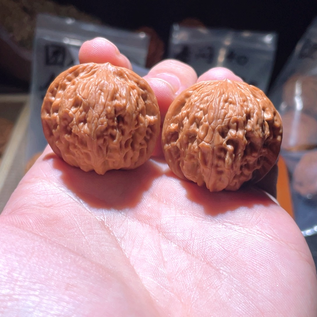 文玩核桃把件36 全品磨盘