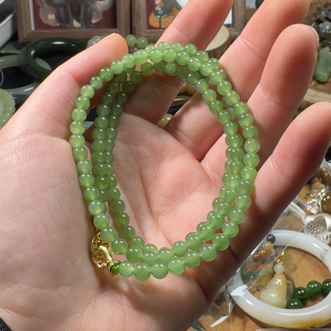 和田玉手串未镶嵌