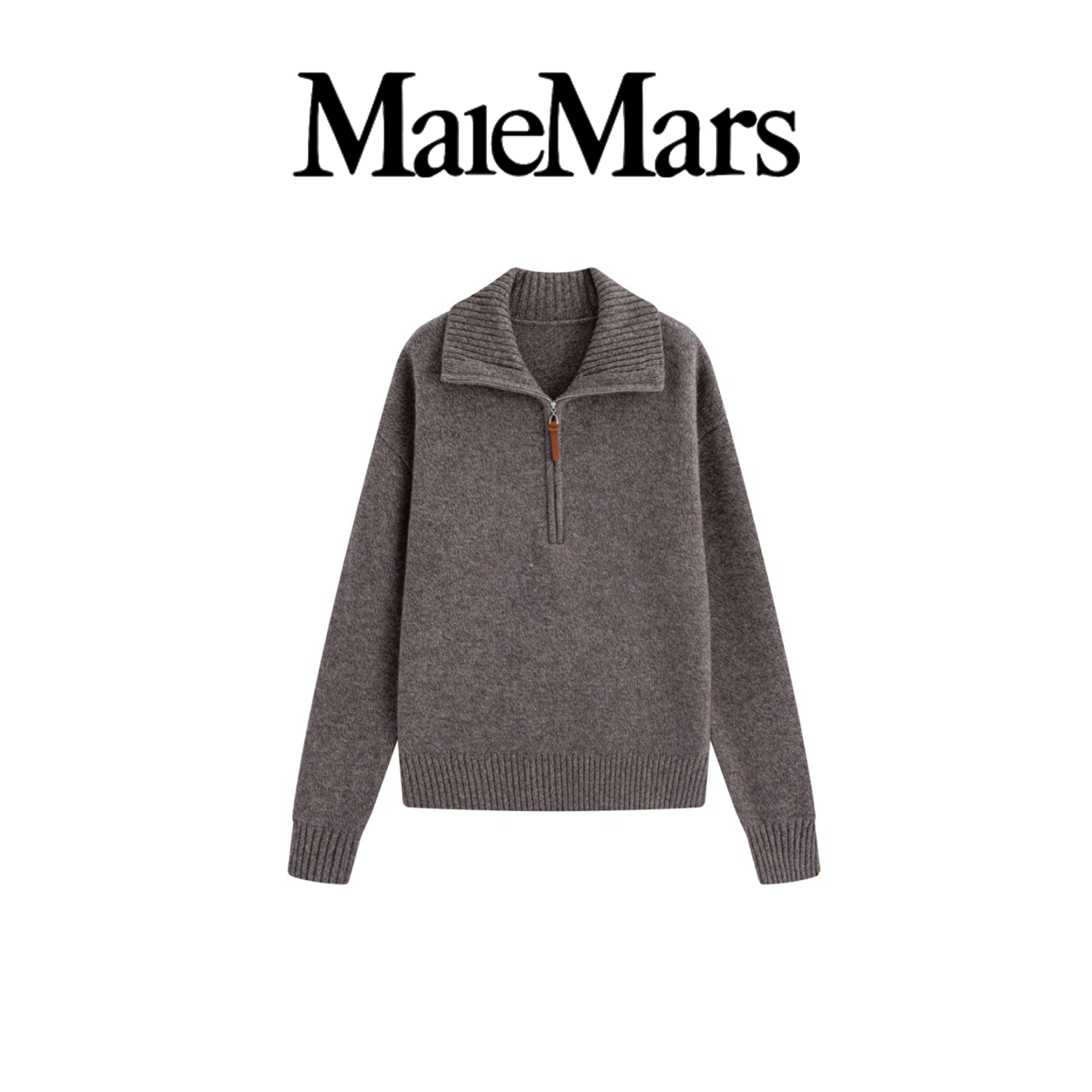 秋冬装慵懒老钱风针织花纱新款加厚半开领秋冬时尚设计师款上衣