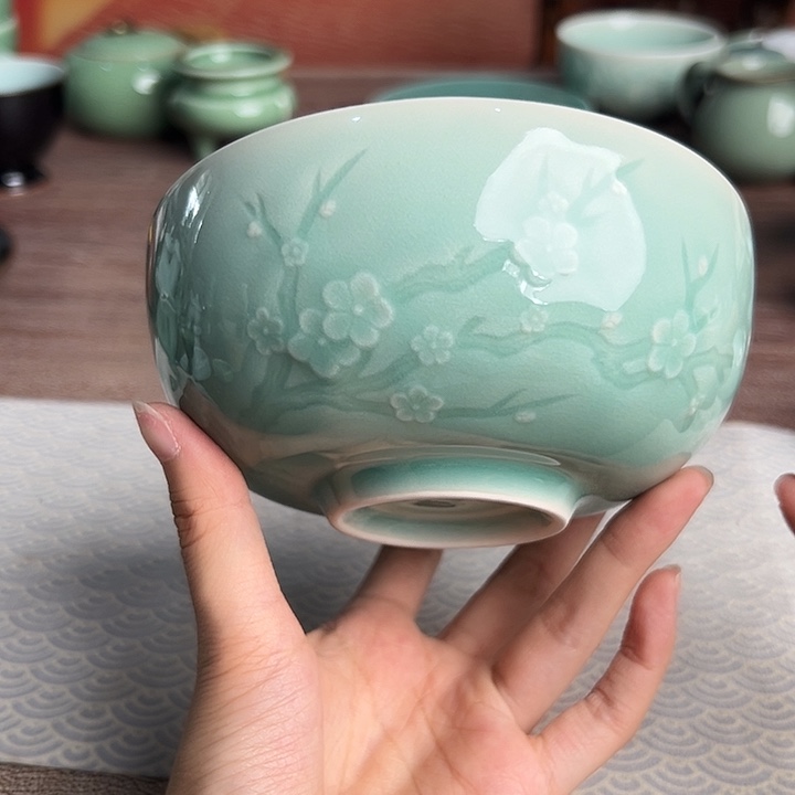 龙泉云间青瓷小米茶器