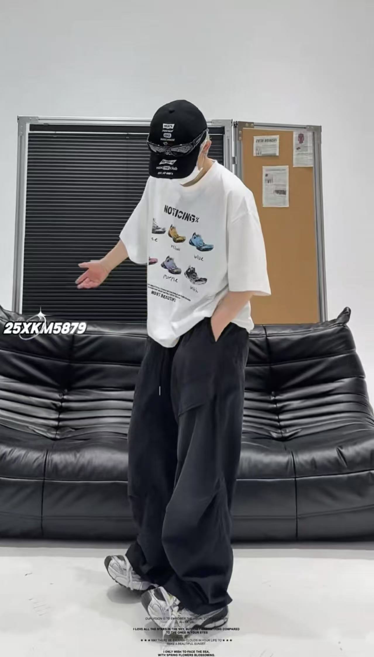 【异素服饰】5879夏季休闲简约时尚百搭薄款潮流工装直筒裤