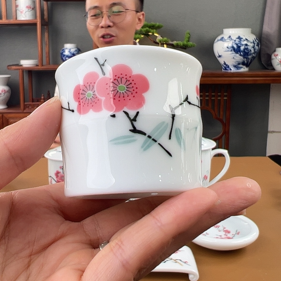 翠竹红梅 竹节杯杯