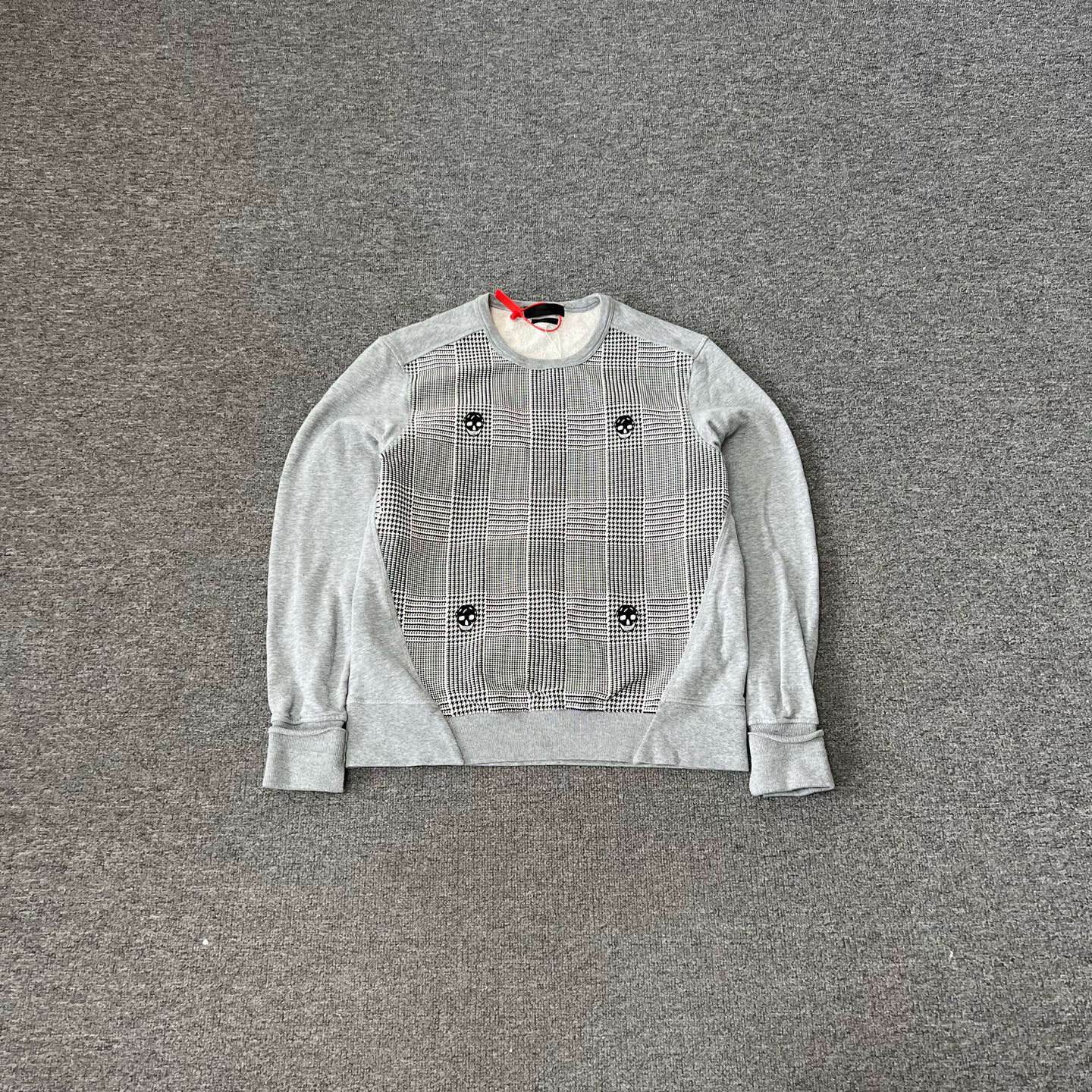 99新 AMIPARIS McQueen 麦昆 千鸟格 骷髅 套头卫衣 s码