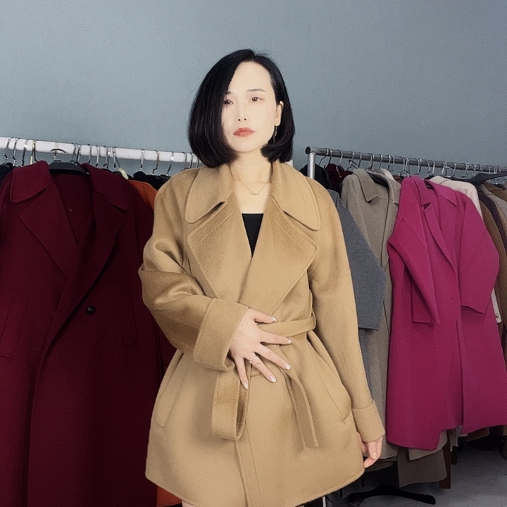 双面呢大衣风衣款M码