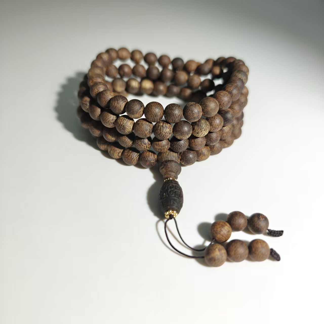 沉香【金腾香舍】海南尖峰岭沉香多圈项链 6mm左右