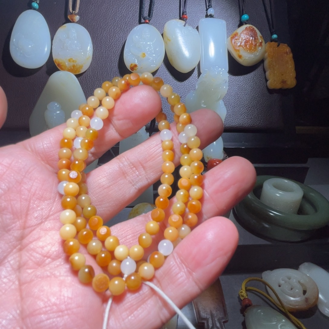 和田玉（糖玉）手链未镶嵌友*
