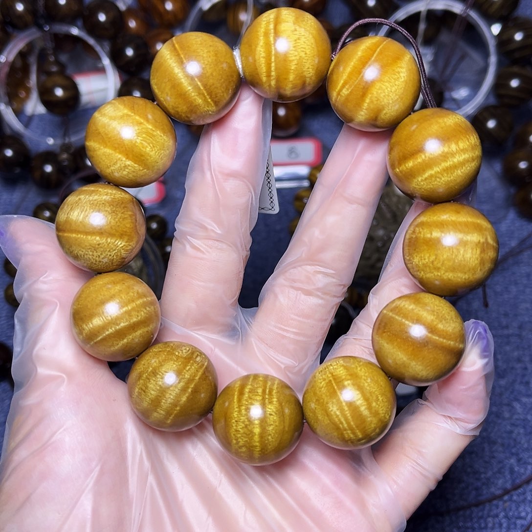 手串/手链楠木（金丝楠）2.0枯木黄金底水波药香味