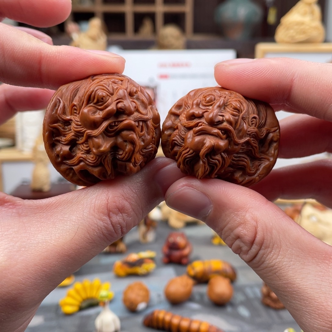 圆***圆木方颜竹木艺术把件