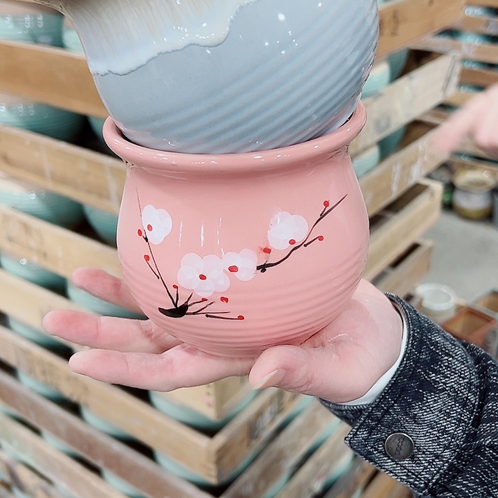 有孔，凑单福利满10元发货陶瓷多肉花盆！