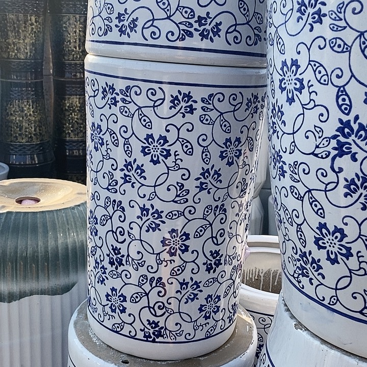 高腰圆柱青花大号口28高44福利