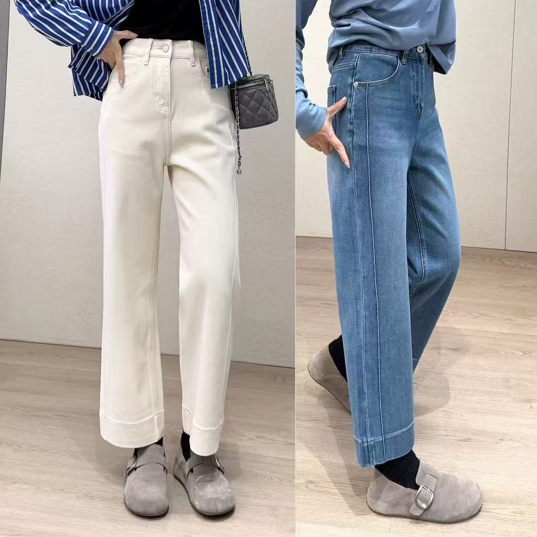 【立体】春季显瘦九分裤 四面弹糯米牛仔系列百搭直筒牛仔裤
