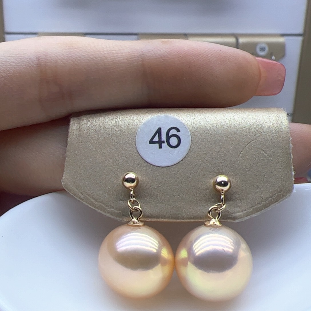 银S925镶嵌淡水珍珠耳饰