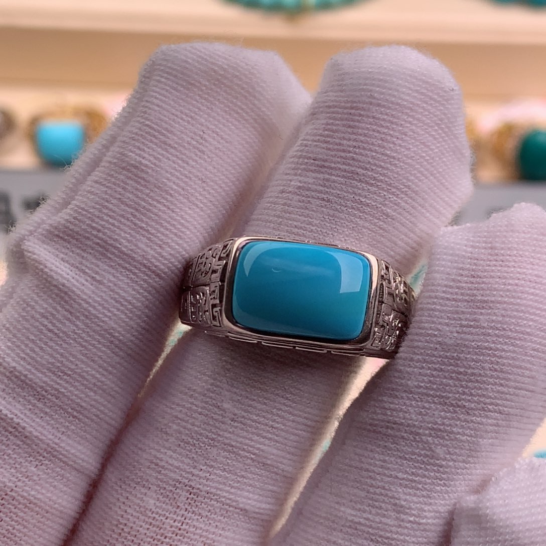 绿松石珠宝奇石银S925镶嵌