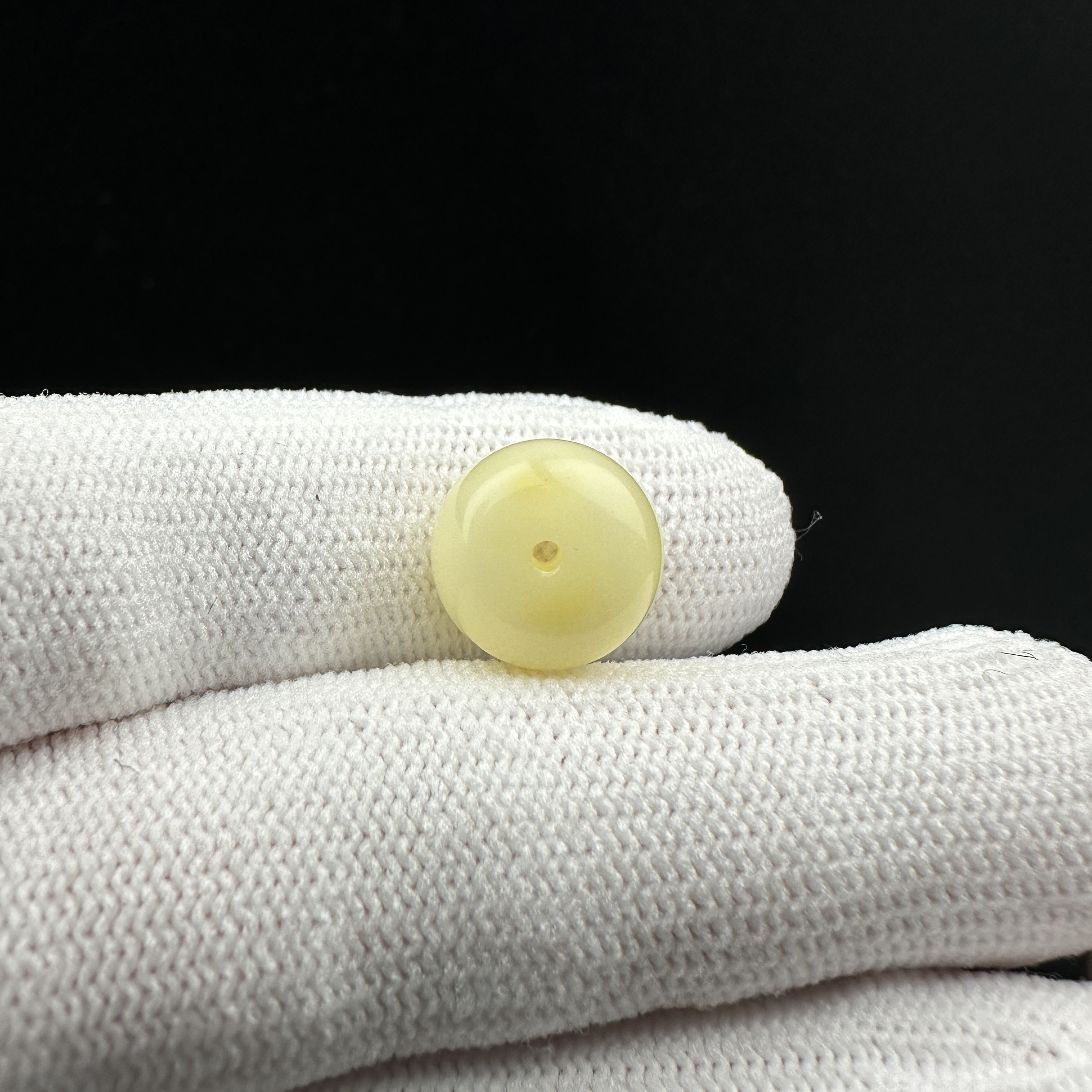 J2233天然蜜蜡飘花墩子 12.2*9.6mm一物一图 支持复检