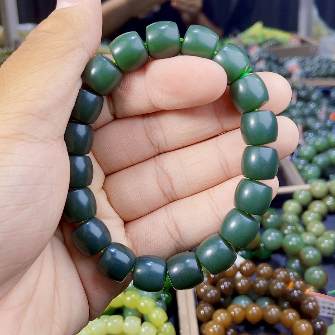 手串未镶嵌和田玉纯天然卡12新疆且末料且末蓝手串多样性发一