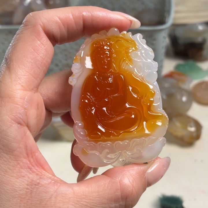 玛瑙/玉髓未镶嵌吊坠(不含链)