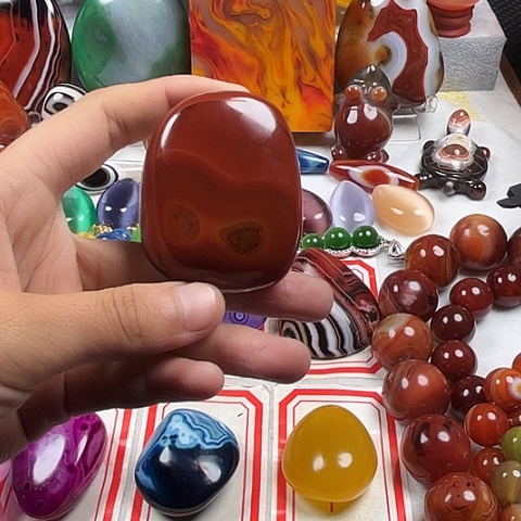 玛瑙/玉髓耳环未镶嵌