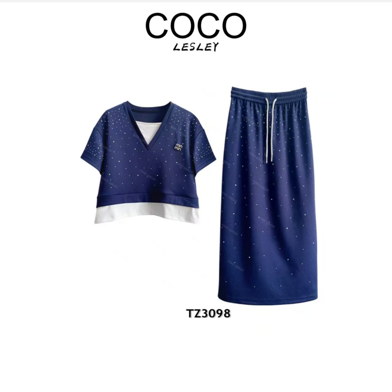 COCO LESLEY /重工轻奢满天星辰休闲套装