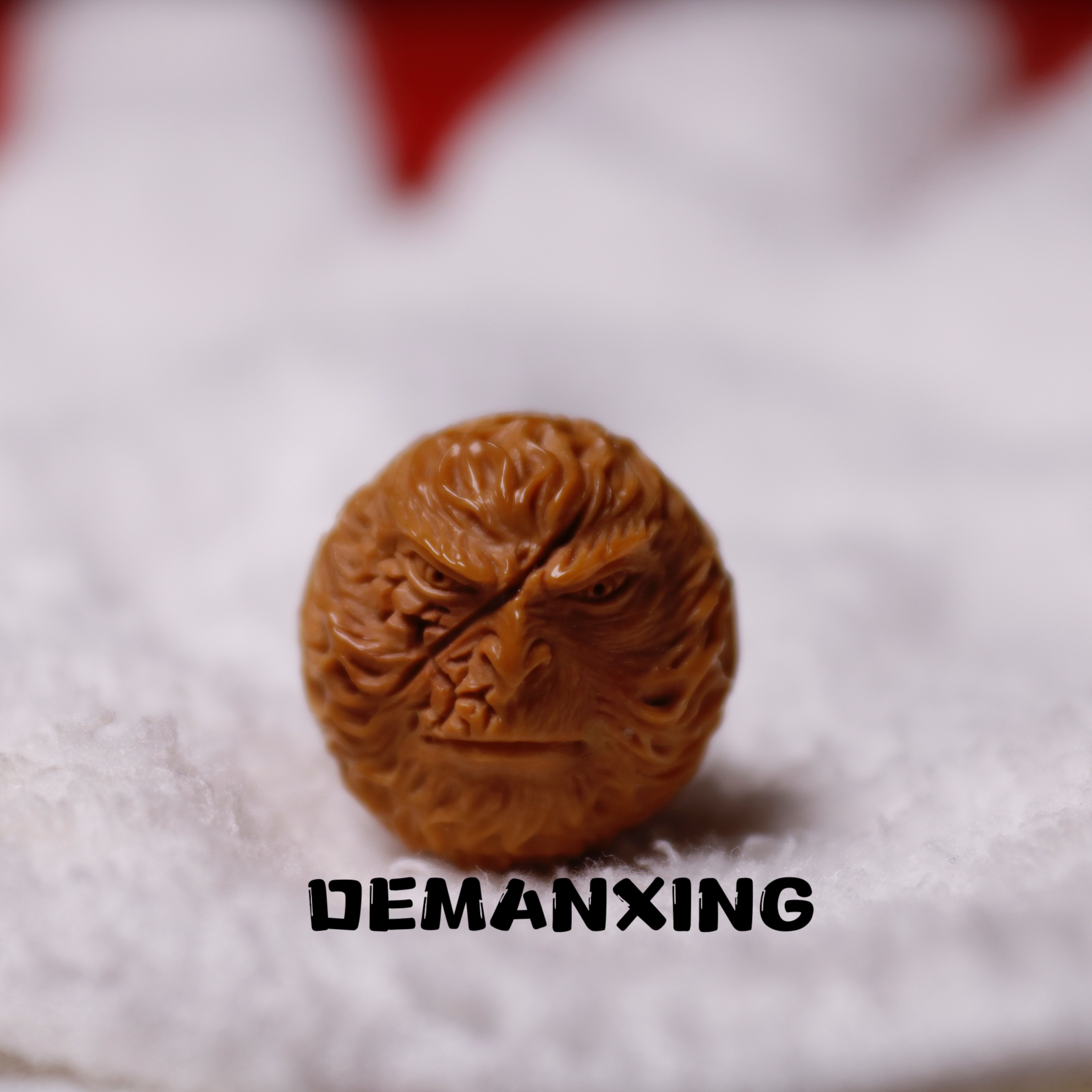 【德满兴出品】纯手工雕刻猴头核桃黑神化悟空单颗