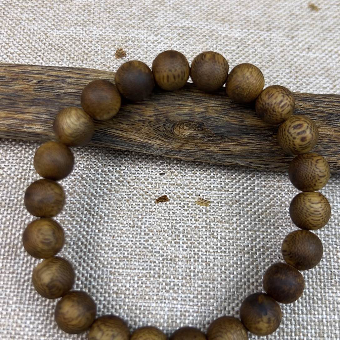 沉香沉香碎屑奇楠沉香圆珠单圈乌身0.9多样性发一