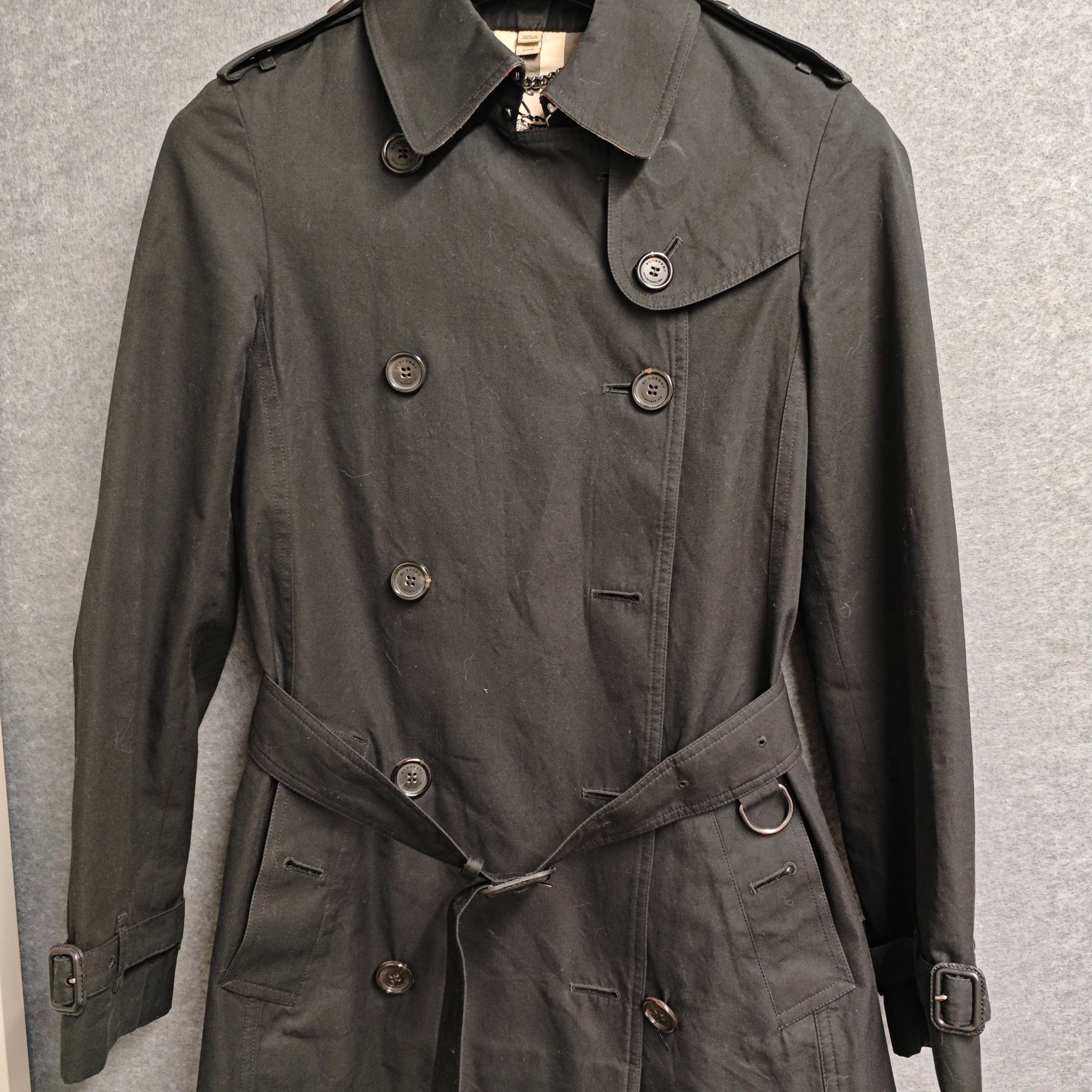 95新 BURBERRY/博柏利 布风衣36码黑色/250820HTTYZ01