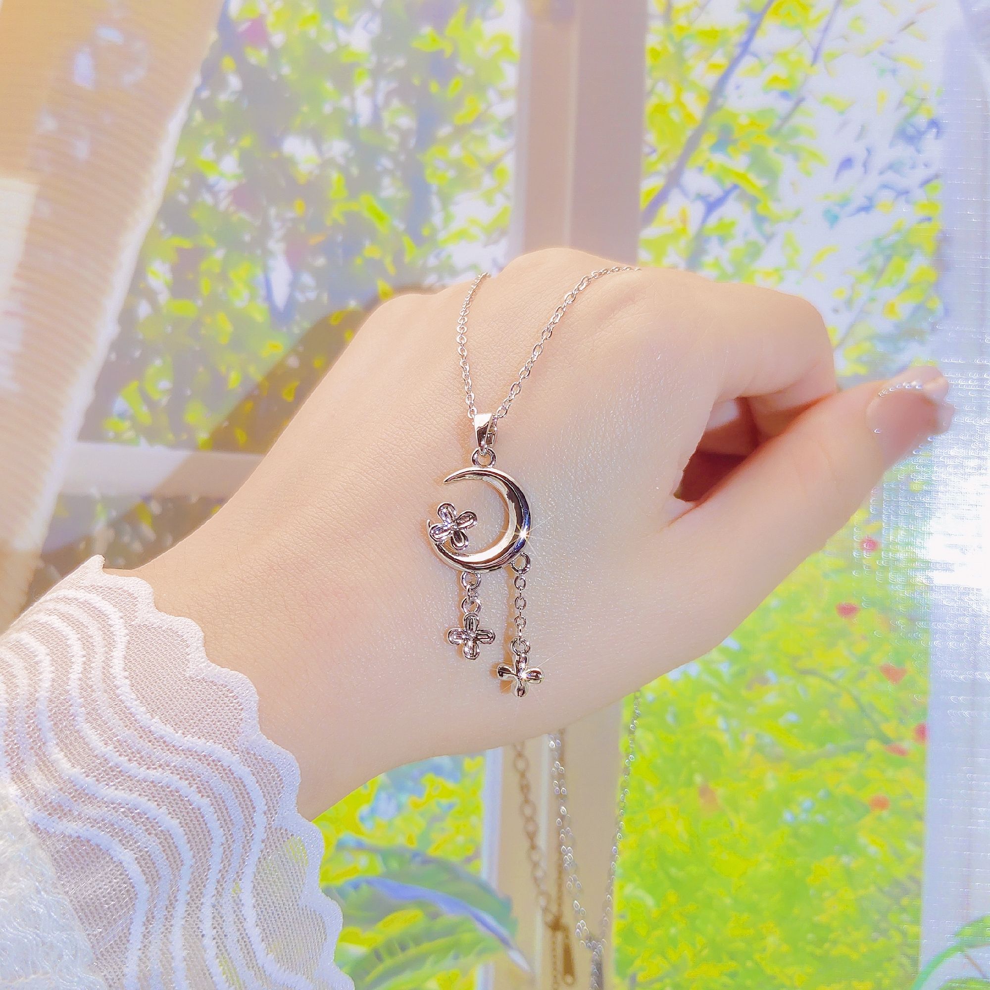 钛钢项链 简约百搭时尚轻奢气质个性坠链设计感小众钛钢锁骨项链