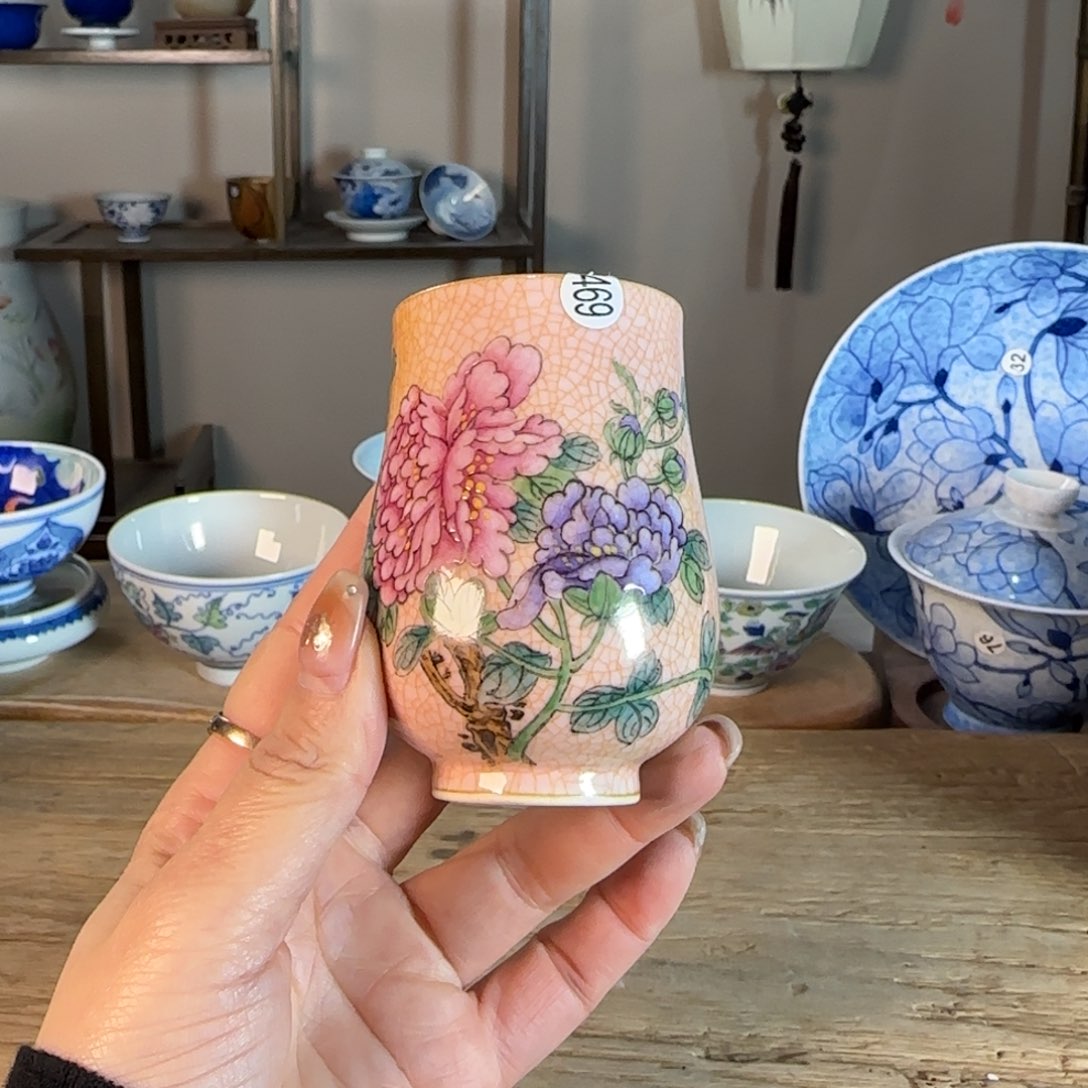 杯景德镇陶瓷柴烧多人