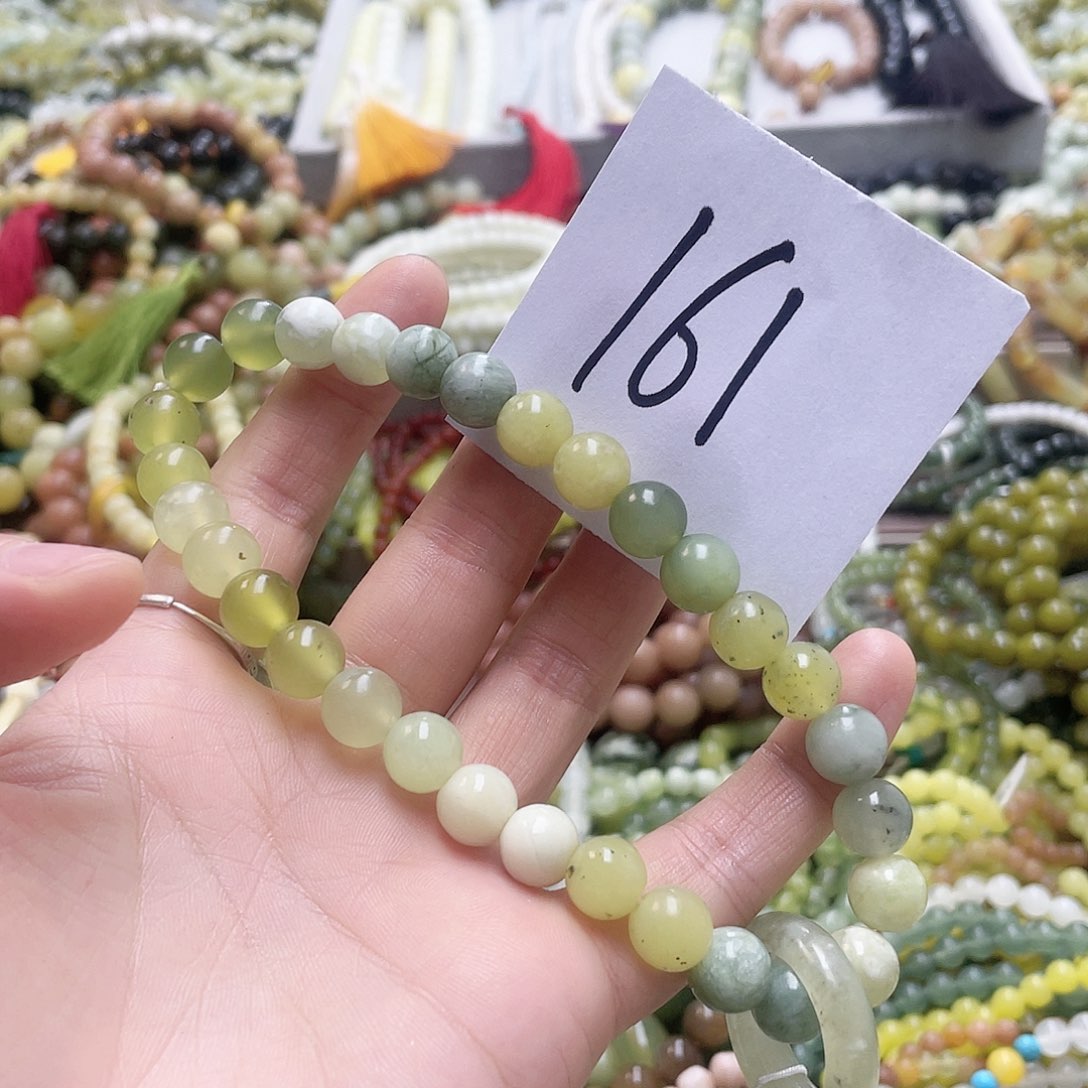 未镶嵌蛇纹石玉手链