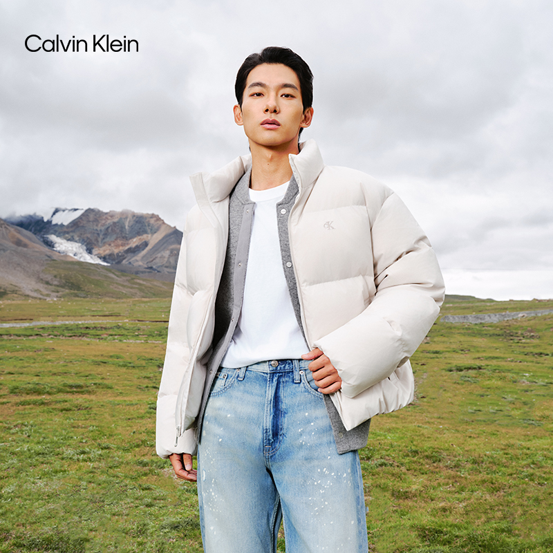 CK Jeans25秋冬新款男女情侣户外三防立领90绒面包服羽绒服随心选