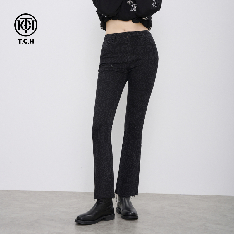 轻奢-T.C.H/2025春夏季新款直筒牛仔裤女时尚百搭修身T72A206019