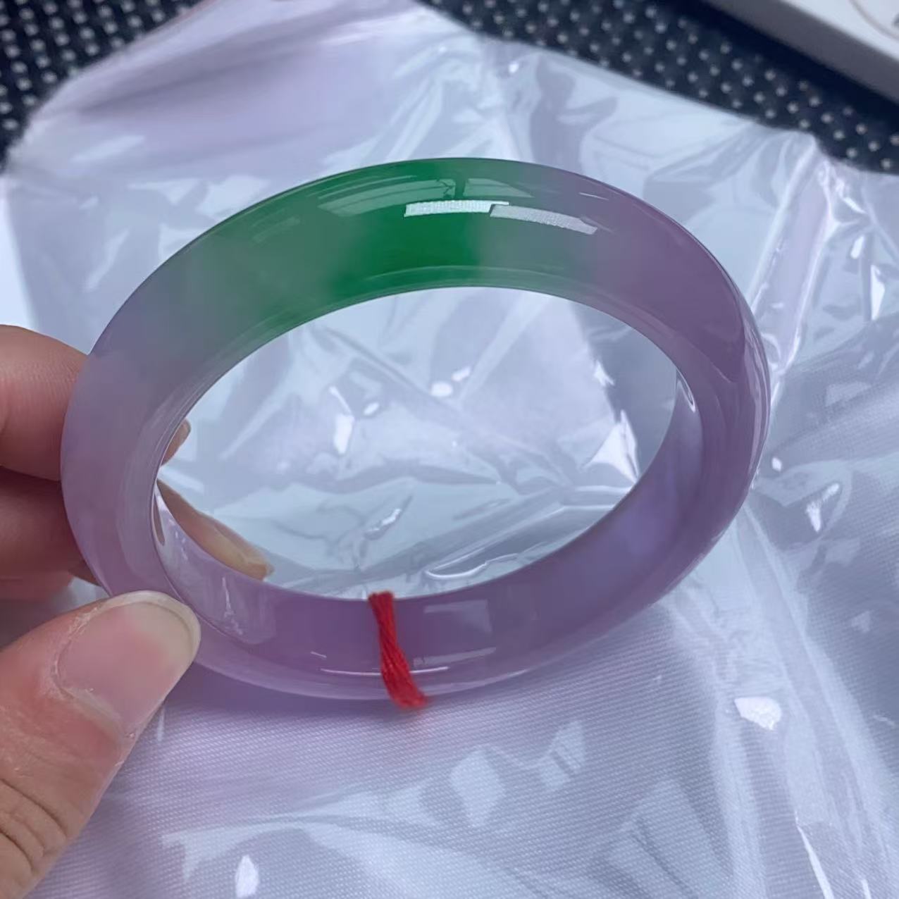 冰紫绿春采常规手镯/时尚多样性——奇石