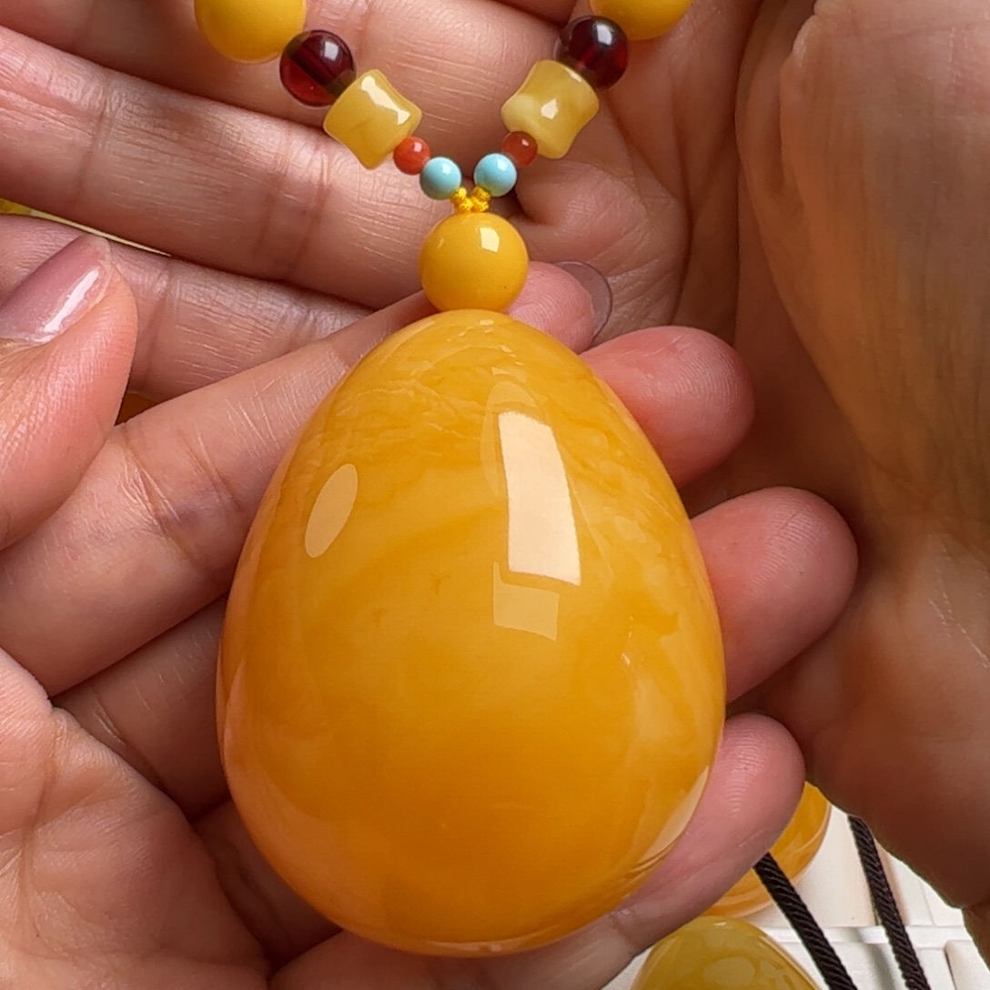 蜜蜡毛衣链未镶嵌无优化