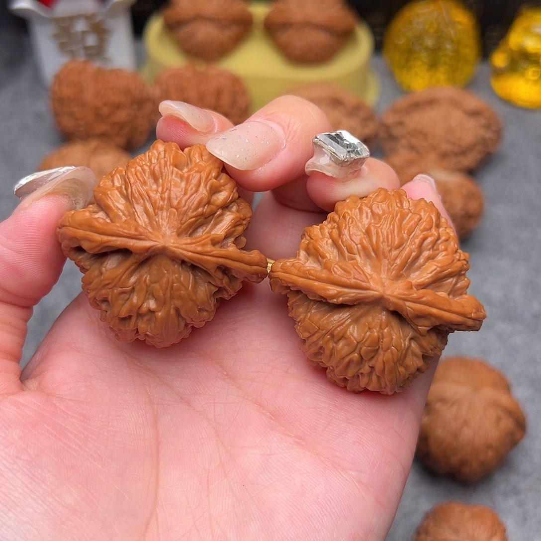 把件文玩核桃毕业精品精配球白42.9全品