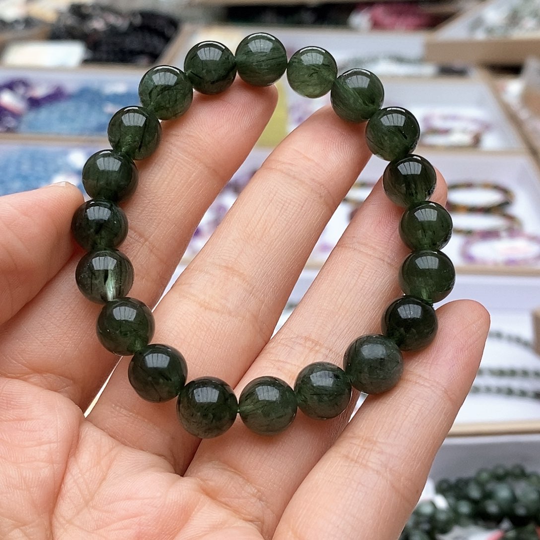 水晶手链未镶嵌BB243绿发晶