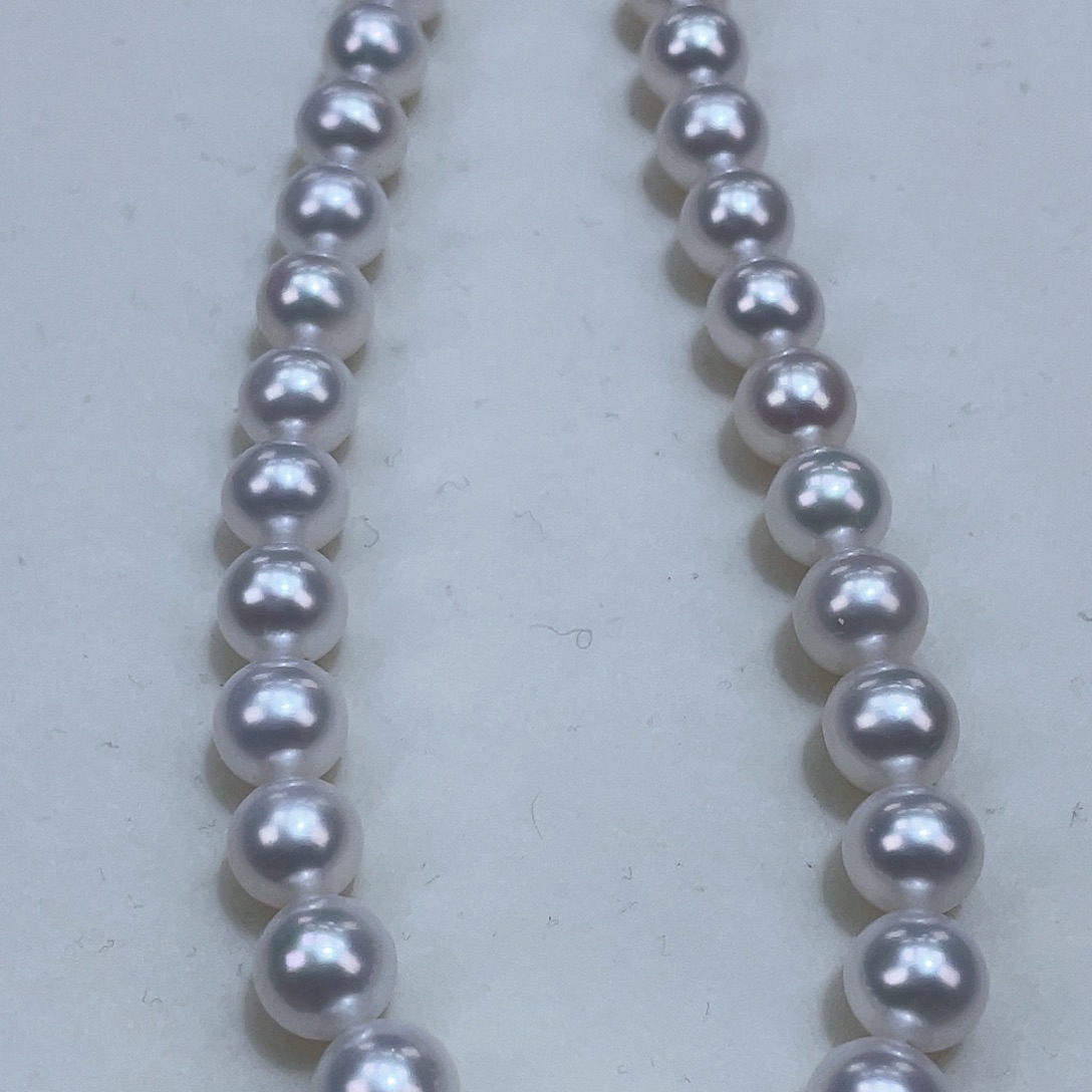 淡水珍珠颈饰银S925镶嵌8m毕业级澳白光炫彩