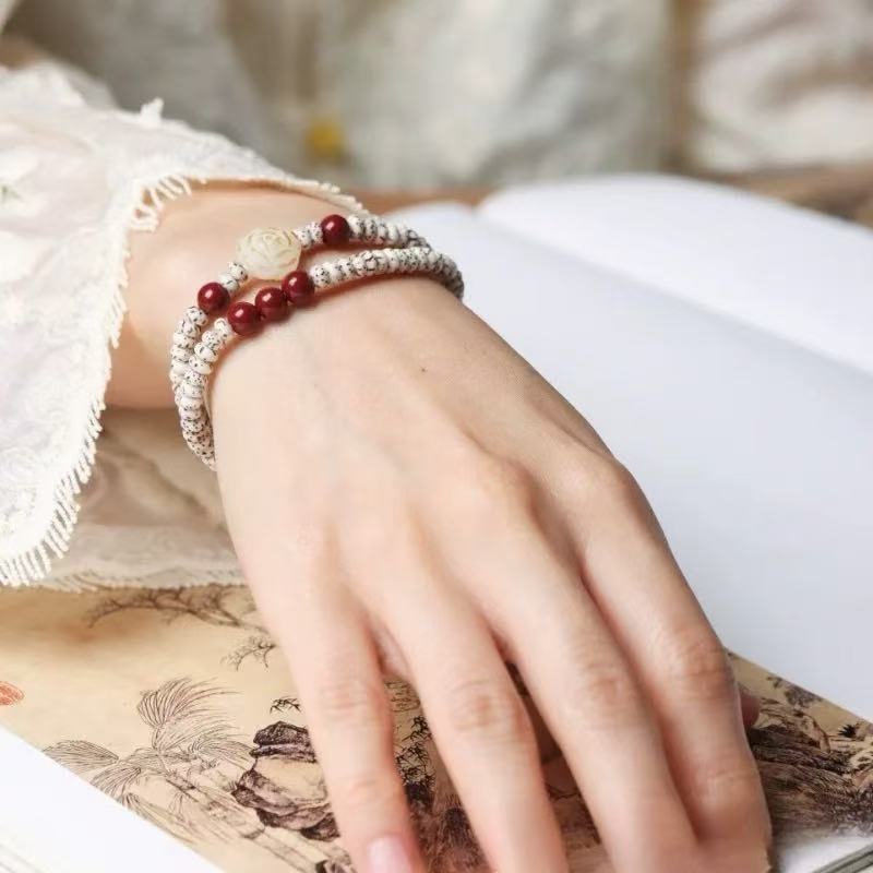 山茶花星月菩提手串无礼盒581