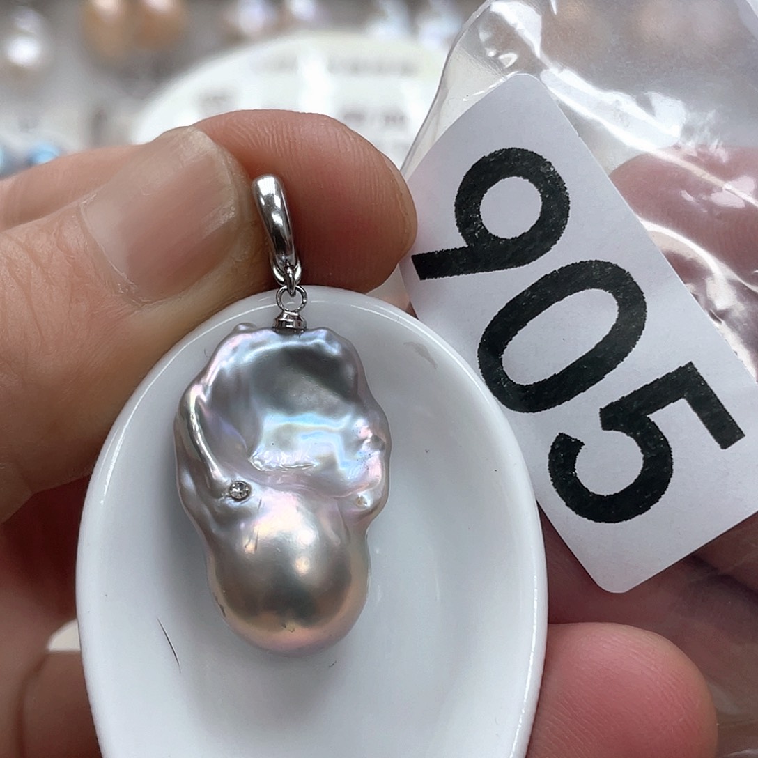 淡水珍珠颈饰银S925镶嵌