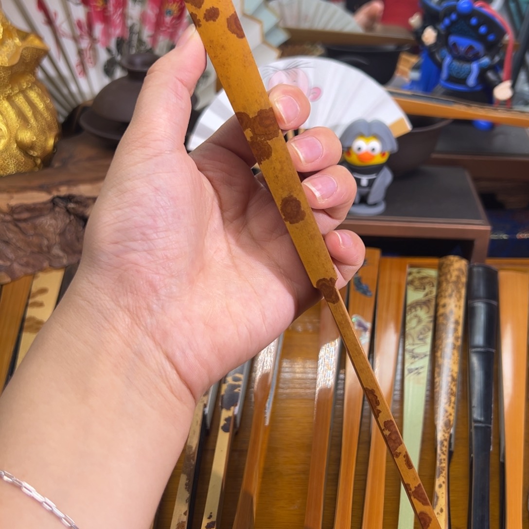 扇子刘少青湘妃马牙十六单青