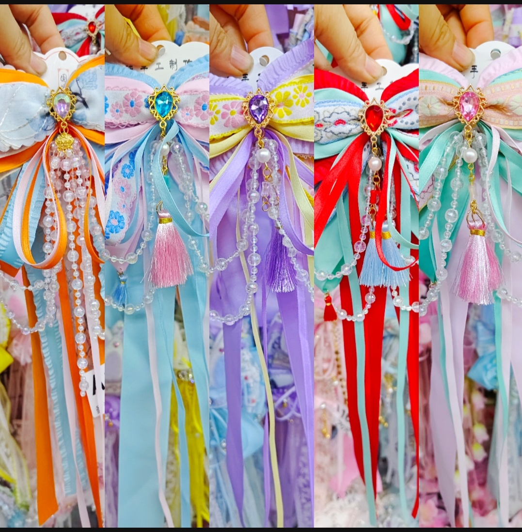 公主后压洛丽塔蝴蝶结国风大飘发饰儿童批发