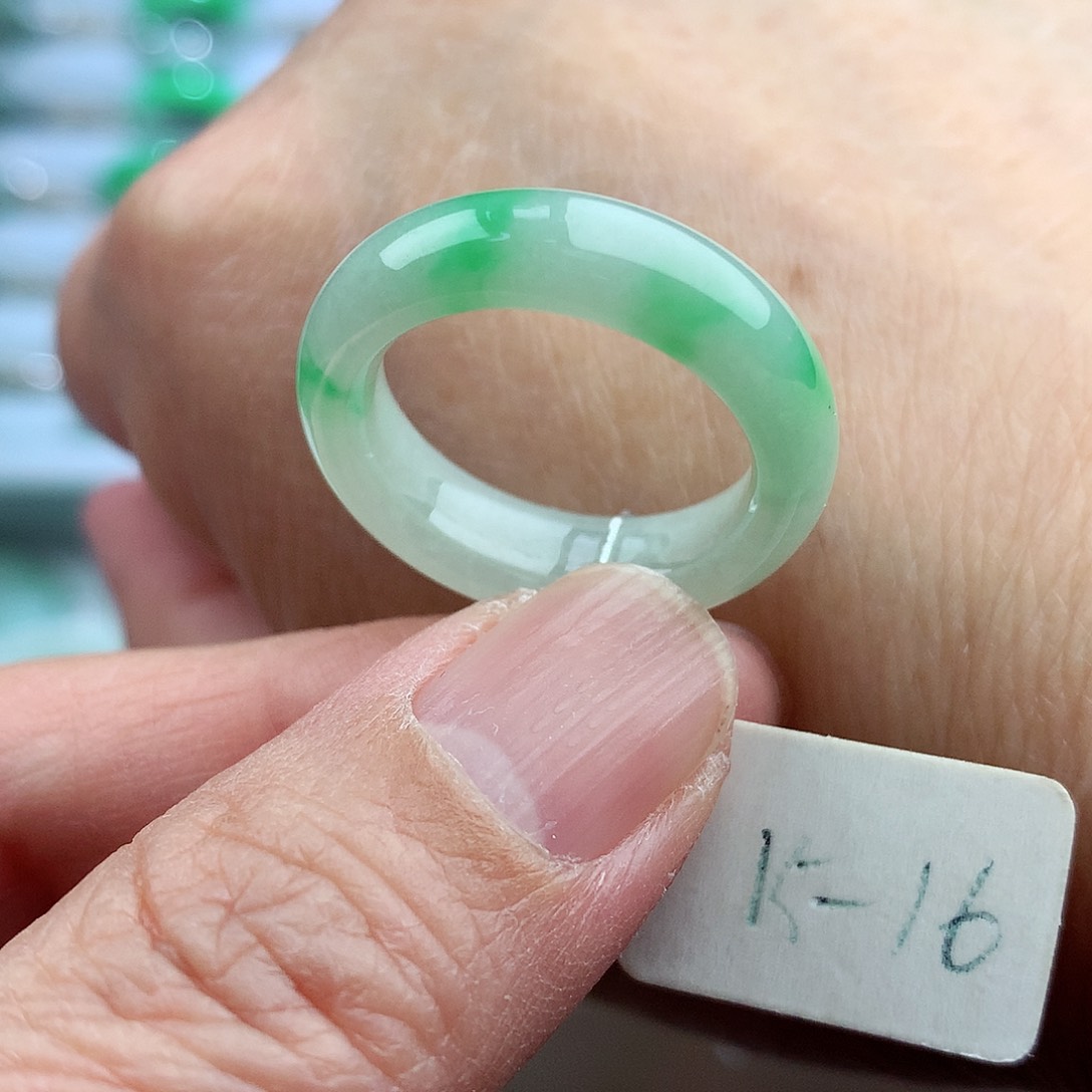 未镶嵌戒指翡翠15-16号